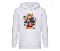 Худи детская Наруто 007 (Naruto) серый (NAR gry 007) 164 см