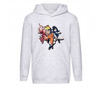 Худи детская Наруто 008 (Naruto) серый (NAR gry 008) 164 см