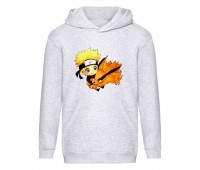Худи детская Наруто 009 (Naruto) серый (NAR gry 009) 152 см