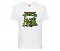 Футболка детская Черепашки Ниндзя 004 (Ninja Turtles) белая (NTS wh 004) 104 см