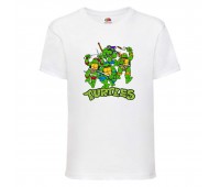 Футболка детская Черепашки Ниндзя 006 (Ninja Turtles) белая (NTS wh 006) 104 см