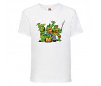 Футболка детская Черепашки Ниндзя 009 (Ninja Turtles) белая (NTS wh 009) 104 см