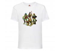 Футболка детская Черепашки Ниндзя 0010 (Ninja Turtles) белая (NTS wh 0010) 104 см