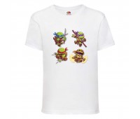 Футболка детская Черепашки Ниндзя 0012 (Ninja Turtles) белая (NTS wh 0012) 104 см