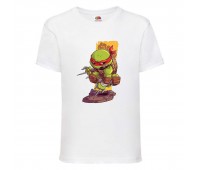 Футболка детская Черепашки Ниндзя 0016 (Ninja Turtles) белая (NTS wh 0016) 104 см