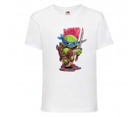 Футболка детская Черепашки Ниндзя 0017 (Ninja Turtles) белая (NTS wh 0017) 104 см