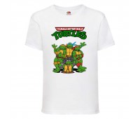 Футболка детская Черепашки Ниндзя 0019 (Ninja Turtles) белая (NTS wh 0019) 104 см