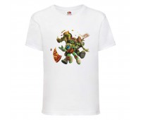 Футболка детская Черепашки Ниндзя 0020 (Ninja Turtles) белая (NTS wh 0020) 104 см