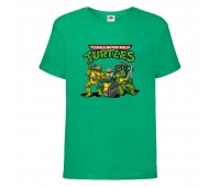 Футболка детская Черепашки Ниндзя 004 (Ninja Turtles) зеленая (NTS grn 004) 104 см