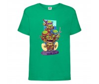 Футболка детская Черепашки Ниндзя 0013 (Ninja Turtles) зеленая (NTS grn 0013) 104 см