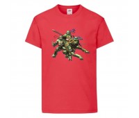 Футболка детская Черепашки Ниндзя 008 (Ninja Turtles) красная (NTS rd 008) 104 см