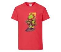 Футболка детская Черепашки Ниндзя 0016 (Ninja Turtles) красная (NTS rd 0016) 104 см