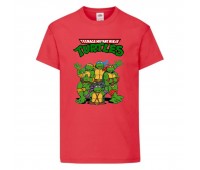 Футболка детская Черепашки Ниндзя 0019 (Ninja Turtles) красная (NTS rd 0019) 104 см