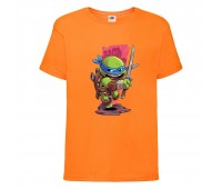 Футболка детская Черепашки Ниндзя 0017 (Ninja Turtles) оранжевая (NTS orn 0017) 104 см