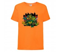 Футболка детская Черепашки Ниндзя 0018 (Ninja Turtles) оранжевая (NTS orn 0018) 104 см