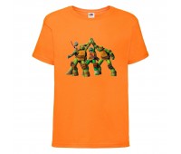 Футболка детская Черепашки Ниндзя 0026 (Ninja Turtles) оранжевая (NTS orn 0026) 104 см