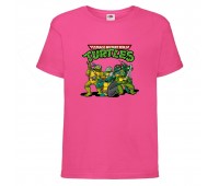 Футболка детская Черепашки Ниндзя 004 (Ninja Turtles) розовая (NTS pnc 004) 104 см