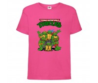 Футболка детская Черепашки Ниндзя 0019 (Ninja Turtles) розовая (NTS pnc 0019) 104 см