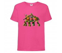 Футболка детская Черепашки Ниндзя 0026 (Ninja Turtles) розовая (NTS pnc 0026) 104 см