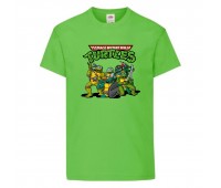 Футболка детская Черепашки Ниндзя 004 (Ninja Turtles) светлозеленая (NTS lgrn 004) 104 см