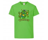 Футболка детская Черепашки Ниндзя 006 (Ninja Turtles) светлозеленая (NTS lgrn 006) 104 см