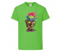 Футболка детская Черепашки Ниндзя 0017 (Ninja Turtles) светлозеленая (NTS lgrn 0017) 104 см