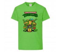 Футболка детская Черепашки Ниндзя 0019 (Ninja Turtles) светлозеленая (NTS lgrn 0019) 104 см