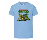 Футболка детская Черепашки Ниндзя 004 (Ninja Turtles) голубая (NTS lbl 004) 104 см