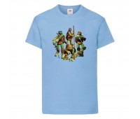 Футболка детская Черепашки Ниндзя 0010 (Ninja Turtles) голубая (NTS lbl 0010) 104 см