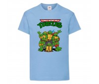 Футболка детская Черепашки Ниндзя 0019 (Ninja Turtles) голубая (NTS lbl 0019) 104 см