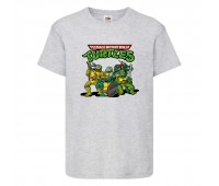 Футболка детская Черепашки Ниндзя 004 (Ninja Turtles) серая (NTS gry 004) 116 см
