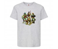 Футболка детская Черепашки Ниндзя 0010 (Ninja Turtles) серая (NTS gry 0010) 116 см