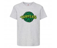 Футболка детская Черепашки Ниндзя 0022 (Ninja Turtles) серая (NTS gry 0022) 104 см