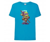 Футболка детская Черепашки Ниндзя 0014 (Ninja Turtles) синяя (NTS blu 0014) 104 см