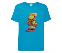 Футболка детская Черепашки Ниндзя 0016 (Ninja Turtles) синяя (NTS blu 0016) 164 см
