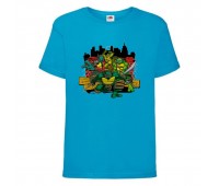 Футболка детская Черепашки Ниндзя 0018 (Ninja Turtles) синяя (NTS blu 0018) 104 см