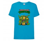 Футболка детская Черепашки Ниндзя 0019 (Ninja Turtles) синяя (NTS blu 0019) 104 см