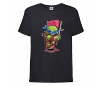 Футболка детская Черепашки Ниндзя 0017 (Ninja Turtles) черная (NTS blc 0017) 104 см