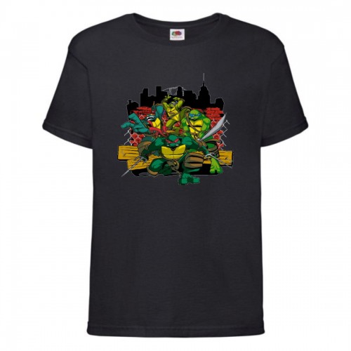 Футболка детская Черепашки Ниндзя 0018 (Ninja Turtles) черная (NTS blc 0018) 104 см Футболка детская Черепашки Ниндзя 0018 (Ninja Turtles) черная (NTS blc 0018) 104 см