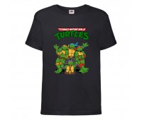 Футболка детская Черепашки Ниндзя 0019 (Ninja Turtles) черная (NTS blc 0019) 104 см