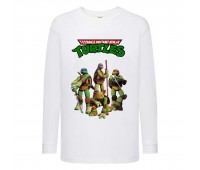 Лонгслив реглан Черепашки Ниндзя 0011 (Ninja Turtles) белый (NTR wh 0011) 104 см