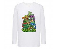 Лонгслив реглан Черепашки Ниндзя 0023 (Ninja Turtles) белый (NTR wh 0023) 164 см