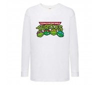 Лонгслив реглан Черепашки Ниндзя 0025 (Ninja Turtles) белый (NTR wh 0025) 104 см