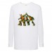Лонгслив реглан Черепашки Ниндзя 0026 (Ninja Turtles) белый (NTR wh 0026) 128 см