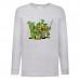 Лонгслив реглан Черепашки Ниндзя 009 (Ninja Turtles) серый (NTR gry 009) 104 см