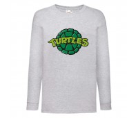 Лонгслив реглан Черепашки Ниндзя 0022 (Ninja Turtles) серый (NTR gry 0022) 104 см