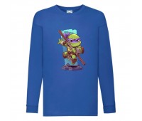 Лонгслив реглан Черепашки Ниндзя 0014 (Ninja Turtles) синий (NTR blu 0014) 104 см