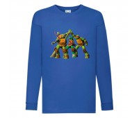 Лонгслив реглан Черепашки Ниндзя 0026 (Ninja Turtles) синий (NTR blu 0026) 104 см
