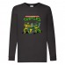 Лонгслив реглан Черепашки Ниндзя 004 (Ninja Turtles) черный (NTR blc 004) 128 см