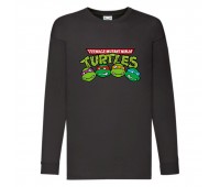 Лонгслив реглан Черепашки Ниндзя 0025 (Ninja Turtles) черный (NTR blc 0025) 104 см